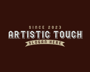 Retro Artistic Banner logo design