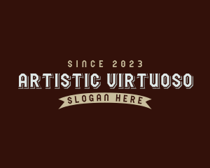 Retro Artistic Banner logo design