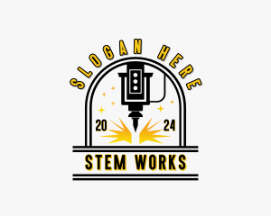 Industrial CNC Metalworks logo design