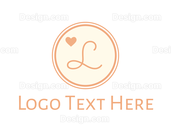 Heart Fashion Boutique Letter Logo