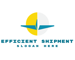 Abstract Logistics Plane logo design