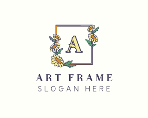 Sunflower Frame Ornament logo design