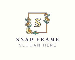 Sunflower Frame Ornament logo design