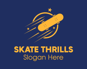 Fast Star Skateboard logo design