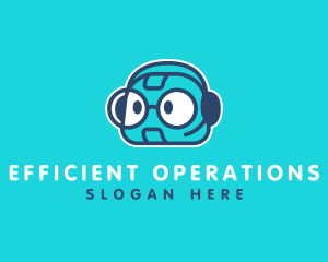 Robot Call Operator logo design