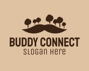 Mustache Tree Forest logo design