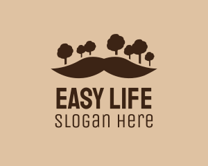 Mustache Tree Forest logo design