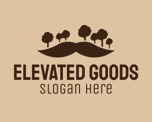 Mustache Tree Forest logo design