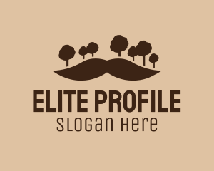 Mustache Tree Forest logo design