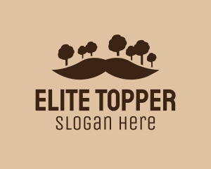 Mustache Tree Forest logo design