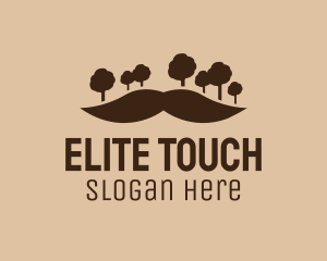 Mustache Tree Forest logo design