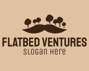 Mustache Tree Forest logo design