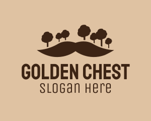 Mustache Tree Forest logo design