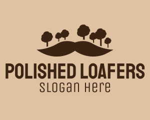 Mustache Tree Forest logo design