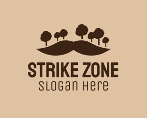 Mustache Tree Forest logo design