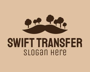 Mustache Tree Forest logo design