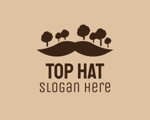 Mustache Tree Forest logo design