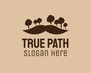 Mustache Tree Forest logo design