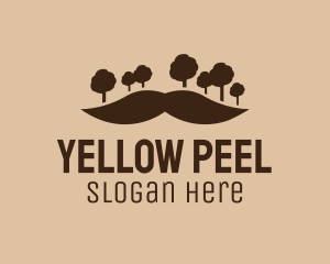 Mustache Tree Forest logo design