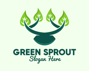 Green Branch Leaves  logo