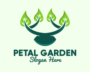 Green Branch Leaves  logo design