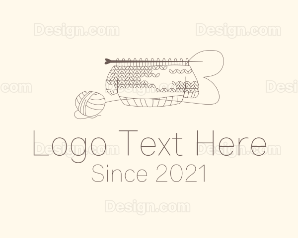 Sweater Knitting Thread Logo