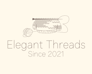 Sweater Knitting Thread logo design