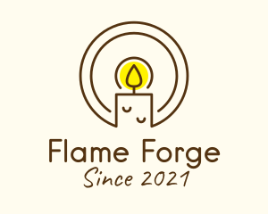 Light Candle Flame logo design