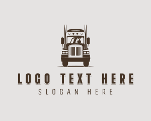 Trailer Truck Automotive Vehicle logo