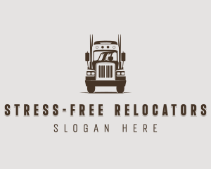 Trailer Truck Automotive Vehicle logo design