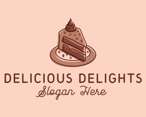 Chocolate Cake Dessert logo design