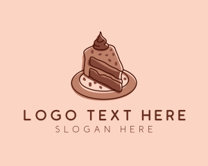 Chocolate Cake Dessert Logo