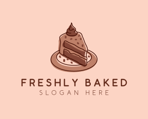 Chocolate Cake Dessert logo design