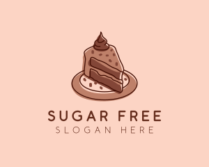 Chocolate Cake Dessert logo design