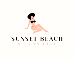 Woman Sexy Bikini logo design