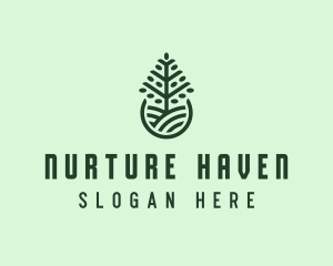 Seedling Tree Plant logo design