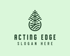 Seedling Tree Plant logo design