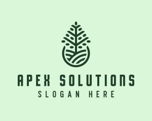 Seedling Tree Plant logo design