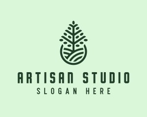 Seedling Tree Plant logo design