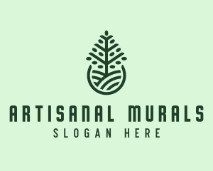 Seedling Tree Plant logo design