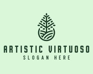 Seedling Tree Plant logo design