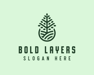 Seedling Tree Plant logo design