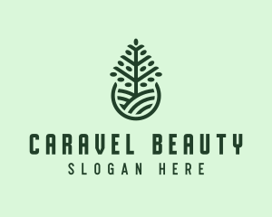 Seedling Tree Plant logo design