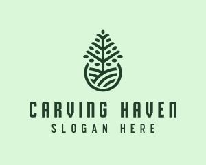 Seedling Tree Plant logo design