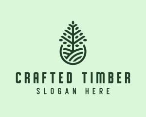 Seedling Tree Plant logo design