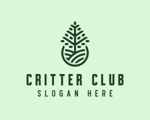 Seedling Tree Plant logo design