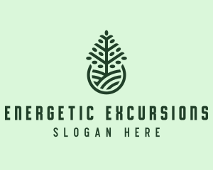 Seedling Tree Plant logo design