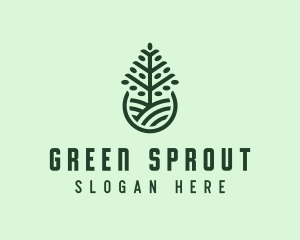 Seedling Tree Plant logo design