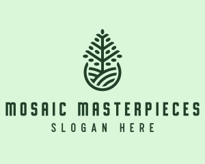 Seedling Tree Plant logo design