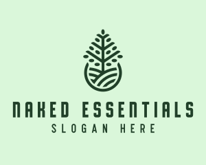 Seedling Tree Plant logo design